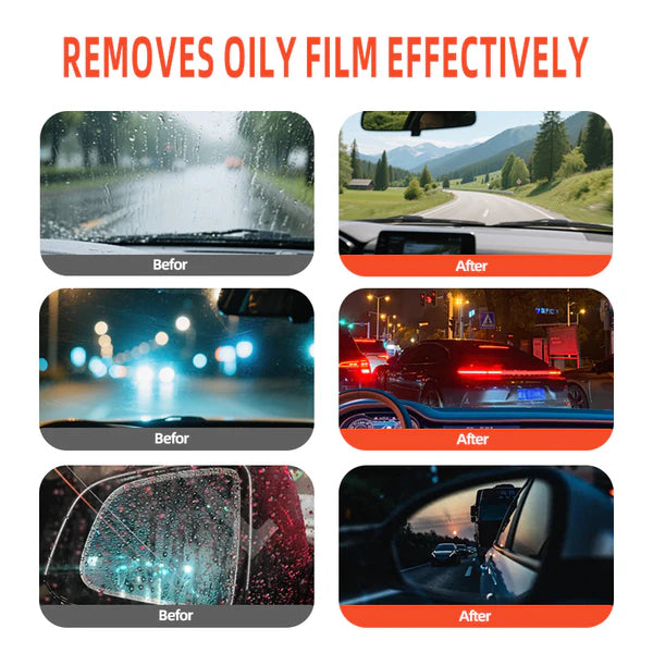 🎅Automotive Handheld Oil Flmr Cream,Glass Decontamination Without Traces,Window Oil Film Cleaning,FastCleaning