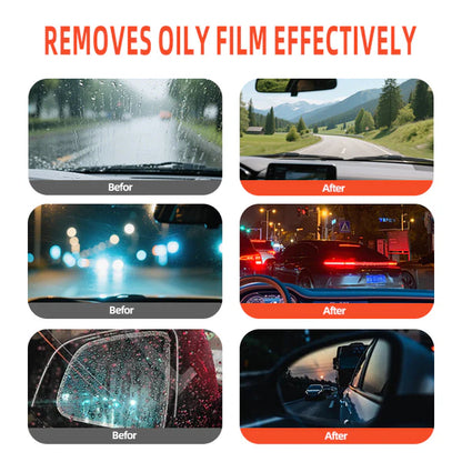 🎅Automotive Handheld Oil Flmr Cream,Glass Decontamination Without Traces,Window Oil Film Cleaning,FastCleaning