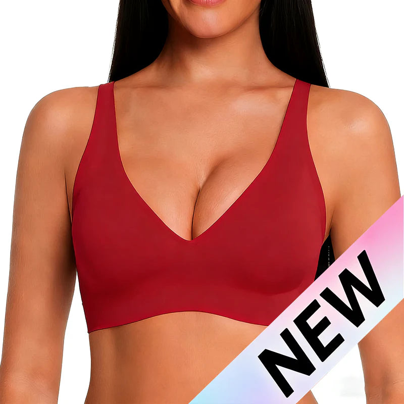 🎅🎄Christmas Sale Day!Wireless Womens Comfortable Wireless Bras Push Up Bralettes Seamless Tshirts Bras Deep V